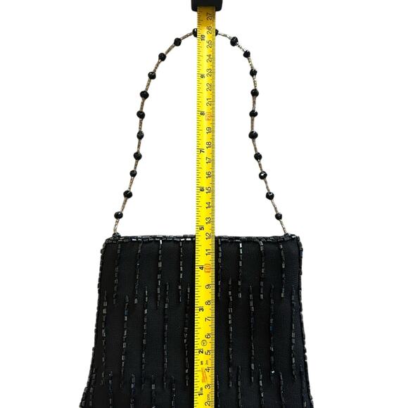 Rangi- Mini Purse- Black with beading, beaded handle, micro purse- prom- y2k - Picture 3 of 8